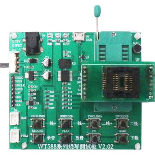 WT588 Series Voice Chip Module IC Programming Socket/test Stand/downloader/programming Tool
