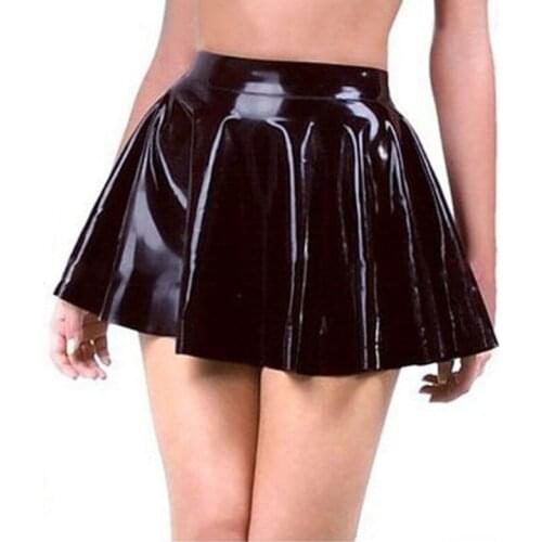 Sexy Women Handmade Latex A-Line Skirt 100% Natural Latex Mini Short Skirt Handmade