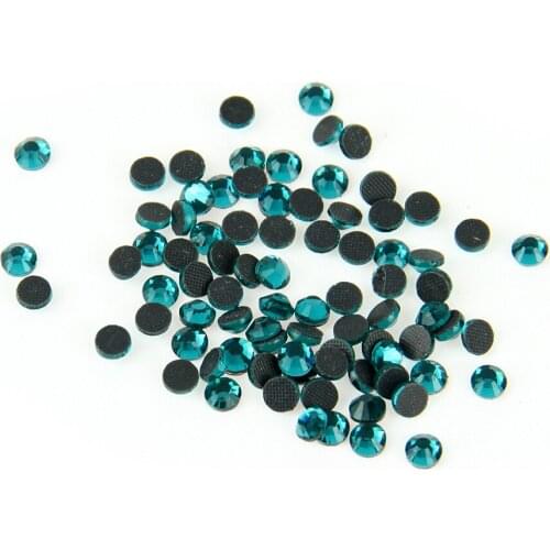 Ss10 2.7-2.9mm500 Gross Peacock Green Good Quality Crystal DMC Flatback Hot Fix Rhinestone Glass Strass Hotfix Rhinestones