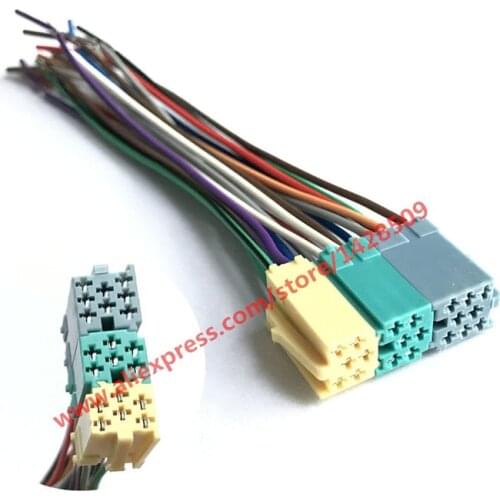 Universal ISO Radio Wire Harness 20 pin Connector Adapter Plug Kit Automobile Car CD AUX For VW VM20A