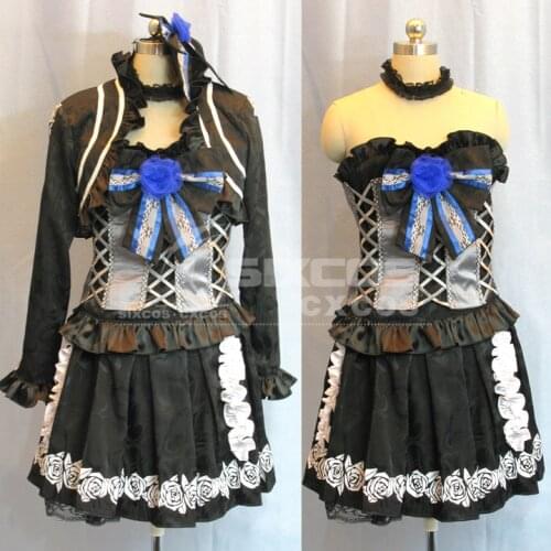 Vampire Kuran Yuki Cosplay Costume Sexy Black Lace Dress Full Set Female Halloween Party Role Play Clothing High-End Custom-Make