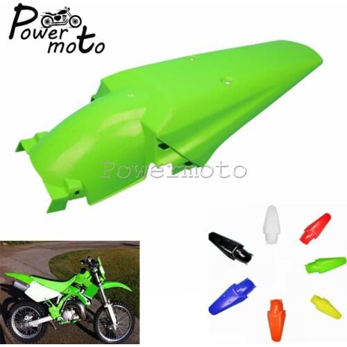 Green Motorcycle Rear Fender Mud Guard Motocross Enduro Supermoto Racing Dirt Bike For Kawasaki KX KLX KMX KLR
