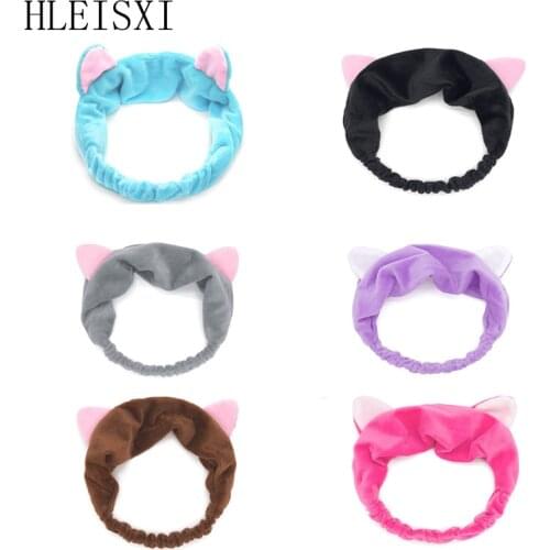 New Fashion Cute Cat Ears Headband For Women Headwear Party Gift Girls Elastic Hair Bands Ornament Makeup Tools Hair Accessories