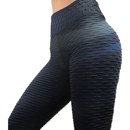 Women Solid Yoga Pants Leggings Fitness High Waist Tight Breathable Sexy Slim Bodycon Pants Push Up Female Sport Yoga Leggings