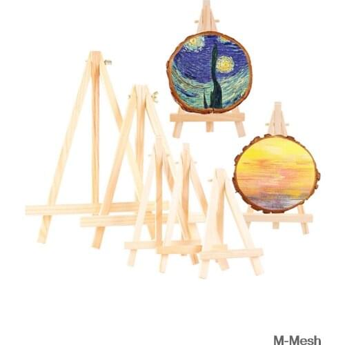 1pcs 5 Sizes Wood Mini Easel Frame Tripod Display Meeting Wedding Table Number Name Card Stand Display Holder Children Painting