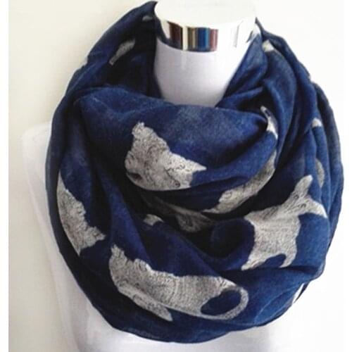 10pcs/lot Big Cat Patten Infinity Scarf 2015 Fashion Spring Foulard Women Ladies Gray Animal Print Loop Ring Scarves Circle