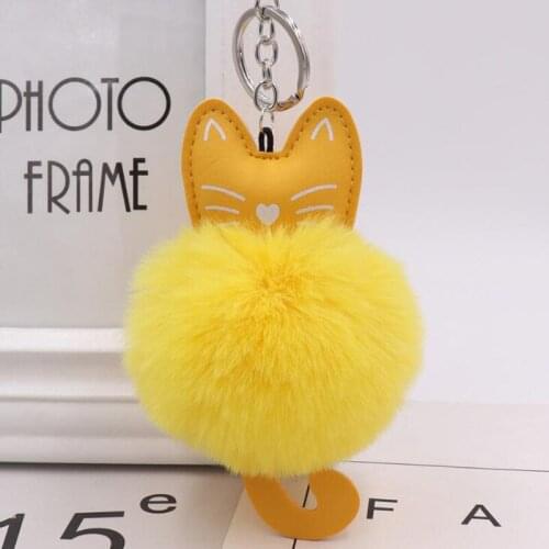 12pcs/lot Baby Shower Party Favors Guest Giveaway Cute Cat With PU Ears Personalized Keychain Birthday Gift For Wedding Souvenir