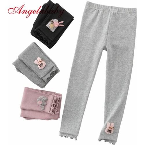 2020 Girls Leggings Kids autumn and spring Clothes Childrens Cartoon Pencil Pants for Baby Girl Warm Trousers