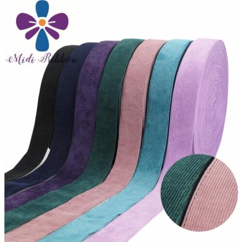 38mm Corduroy Fabric Ribbon DIY Hair Bow Tie Accessories Satin Handmade Tape Webbing 50 Yards DIY Hair Bow