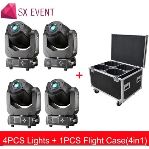 4in1Flight case For 90W Lyre Gobo LED Moving Head Light 6/16 Channel for Stage Theater Disco Nightclub Party