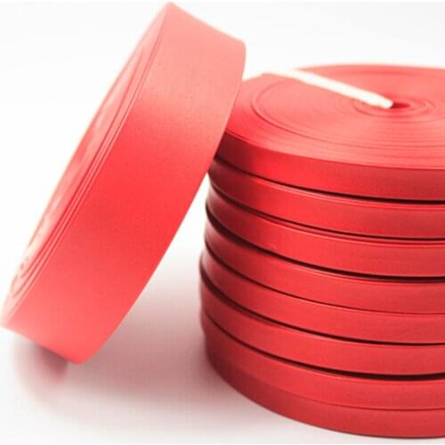 5M/Lot 10 30mm Soft Stretchy PU Faux Leather Christmas Red Leather Ribbon Folded Tape Layering DIY Hair Bow Accessories Material