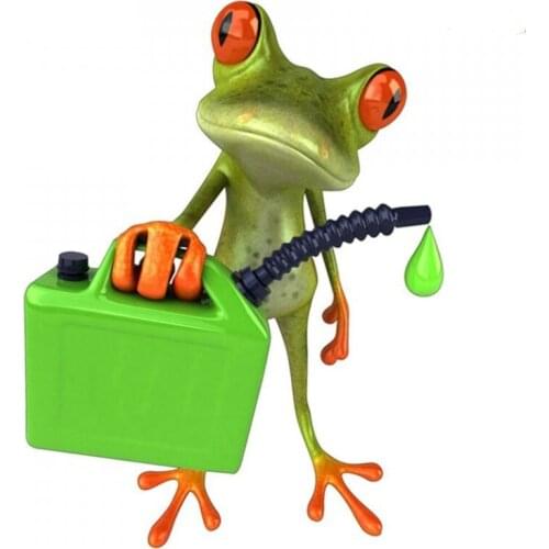 A0124# 13 cm/17 cm 3D Self-adhesive Decal Cartoon Frog Car Sticker Waterproof Auto Decors on Bumper Rear Window Laptop