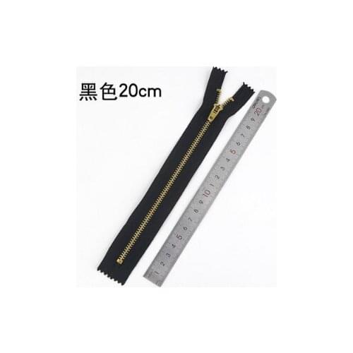 A6 Sewing supplies Real copper zipper Navy black jeans / casual pants metal copper zipper pants placket metal iron zipper