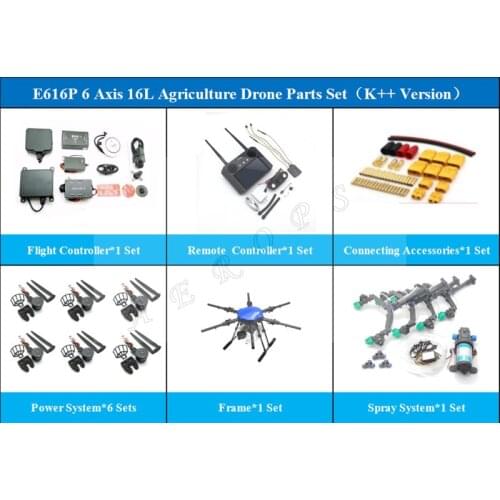 Aerops 2021 E616P 6 Axis 16L 16KG Payload Agriculture Drone UAV Parts Set Jiyi K3A K++ VKE V7-AG Boying Paladin Flight Control