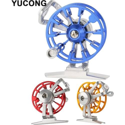 YUCONG Aluminum Fishing Reel Full Metal Fly Reel 1:1 Gear Ratio Ultralight Former Ice Wheel Spinning Reel Right Handle Pesca