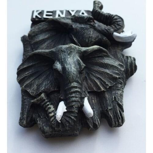 BABELEMI Africa Kenya Fridge Magnets Sticker Refrigerator Magnets 3d Elephant Kids Gift Home Decoration