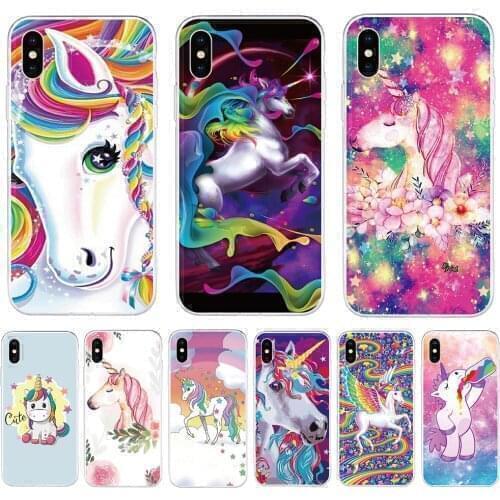 Samsung Galaxy A82 A42 A22 A72 A52 A32 A12 A02s F62 M62 S21 FE Case Soft TPU Unicorn Rainbow Cover Protective Coque Phone Case
