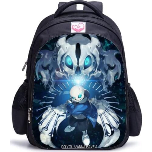 16 Inch Undertale Children School Bags Orthopedic Backpack Kids School Boys Girls Mochila Infantil Catoon Bags