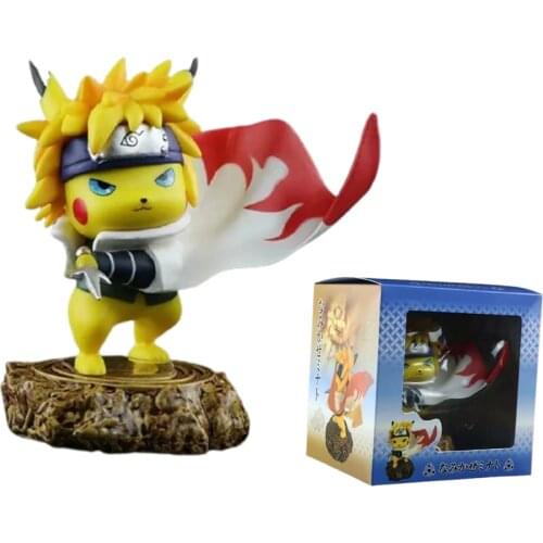 Pokemon Naruto Pikachu Namikaze Minato Anime Figures Shippuden Toys PVC Pocket Monster Action Figurals Model Doll Figma Juguetes