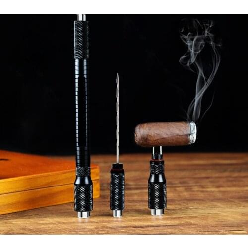 Hot Sale New Arrival 4 in 1 Cigar Draw Tool Cigar Punch & Nubber Cigar Holder