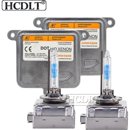 HCDLT 55W D1S Xenon HID Kit 35W D3S Canbus Xenon Ballast Kit Car Lights 5500K White Super Bright HID Xenon Bulb Auto Headlight