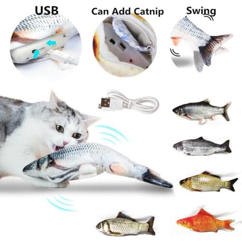 Pet Cat Toy Simulation Fish USB Charging Electric Moving Dancing Fish Toy for Dog Cat Chewing Cat Toys Interactive Pet Products