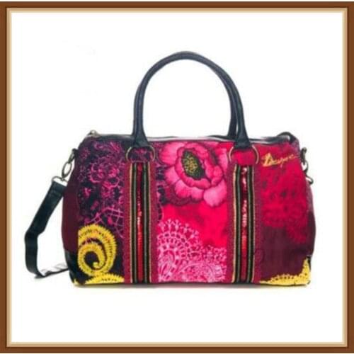 Spanish Desigual Fashion popular logo Ladies Handbag with Large Size Print Colorful shoulder bag Travel bag Designer purse