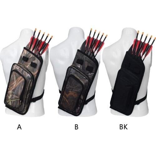 Arrow Quiver Adjustable Archery Bag Hunting Back Arrow Quiver Tube with Back Strap Archery Arrow Case Holder