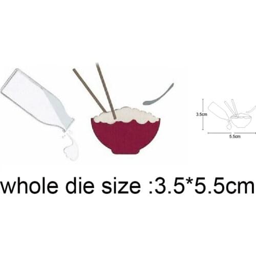 2020 New Metal Cutting Dies Bowl of Rice Bottle Craft Dies Scrapbooking dies Album Cards Making Embossing Die Cut stencils dies