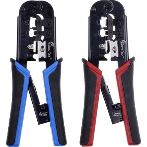 Authentic original first work network cable pliers SK-868DR VoIP phone crystal head crimping pliers double set rubber skin