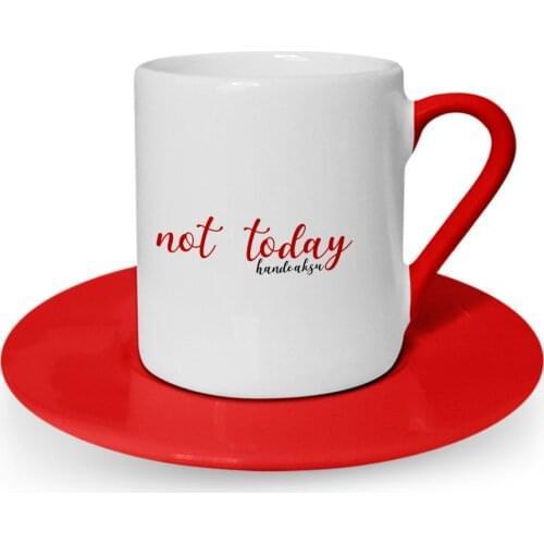 Personalized Custom Note Today Design Red Turkish coffee Cup-1