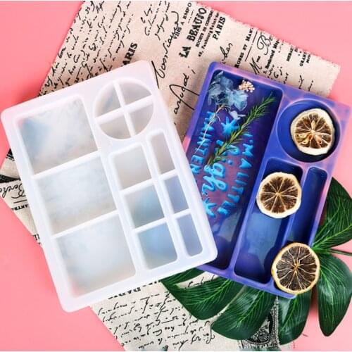 Rectangle Silicone Mold For Desktable Makeup Tray Fruit Tray DIY Epoxy Resin Molds Jewelry Handmade