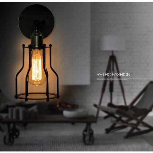 Retro iron wall lamp American retro Edison art RETRO iron wall lamp lamp Lotus Lamp GY162