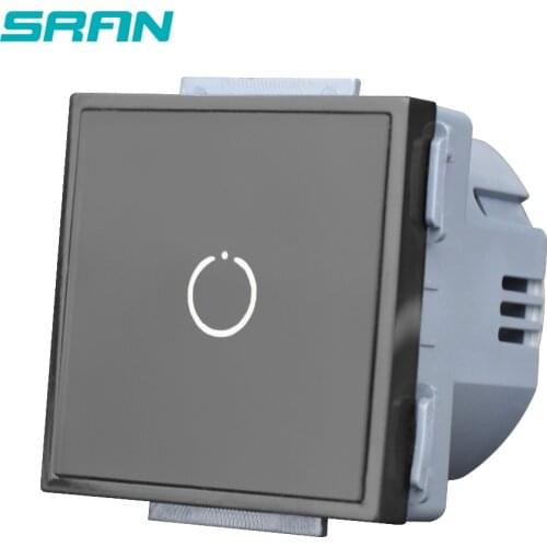 SRAN 52*52 sensor switch function module with glass accessories suitable for 86*86 Aluminum plate panels touch switch uk