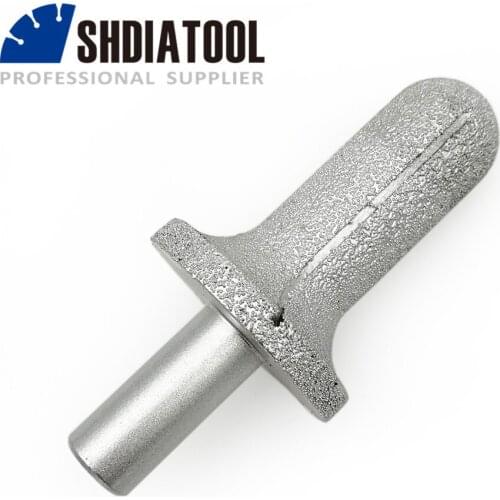SHDIATOOL No.24 straight cutter for stone Vacuum brazed diamond router bits 12.7mm shank for edge profile