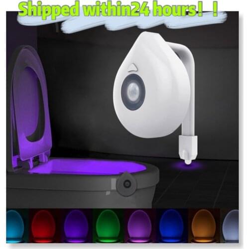 Toilet Seat Night Light LED Luminaria Lamp Motion Sensor WC Light Sensor Night Lamp
