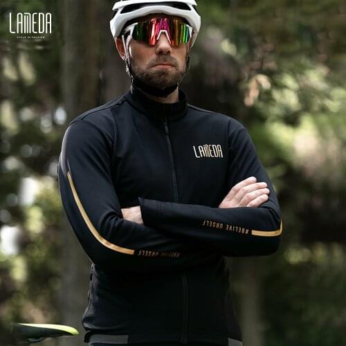 LAMEDA Cycling Clothes For Men And Women In Autumn And Winter Windproof Fleece Warm Long-sleeved Road Mountain Bike Jacket Top