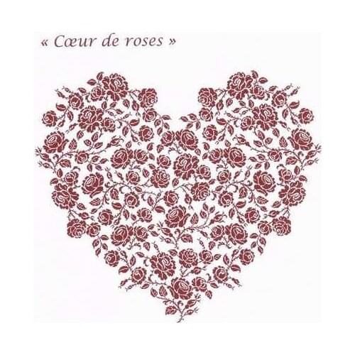 Top Quality hot selling lovely beautiful counted cross stitch kit monochrome roses, red heart rose flower flowers