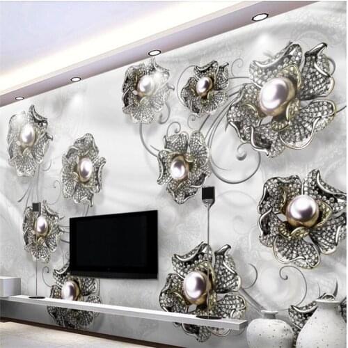 Wellyu papel de parede Custom wallpaper Boutique high-end relief flash gold flower 3d stereoscopic TV background wall
