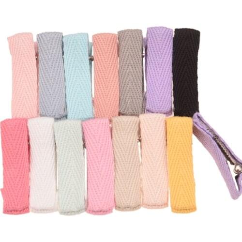28PCS Cotton band Hairclips for Baby Girls Hair Accessories 3.5cm Hair clip for Hairbow Barrette Boutique Headwrap Accessory