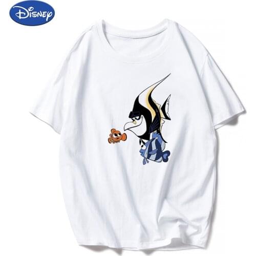 Gill Womens T-Shirts Finding Nemo Aesthetic Clothes Disney Branded Tshirt Summer Short Sleeve Top Girls Can Do Anything O-Neck