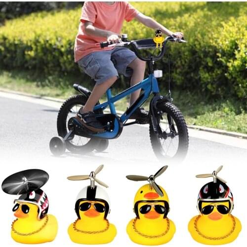 1pcs Cartoon Yellow Silica Gel Little Duck Shape Bicycle Bells Shining Mountain Bike Handlebar Duck Head Light Accessories New