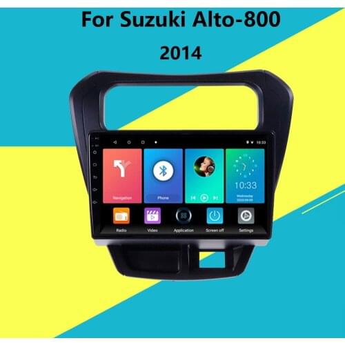 2 Din Android 8.1 Car FM Radio Stereo WIFI GPS Navigation Multimedia Player Head Unit with frame For Suzuki Alto-800 2014