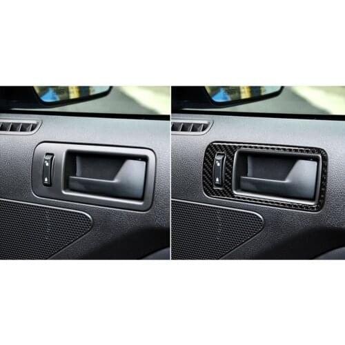 2pcs Car Handle Bowl Holder Sticker Inner Door Switch Decoration Set For 09-13 Ford Mustang Automobile Interior Accessories