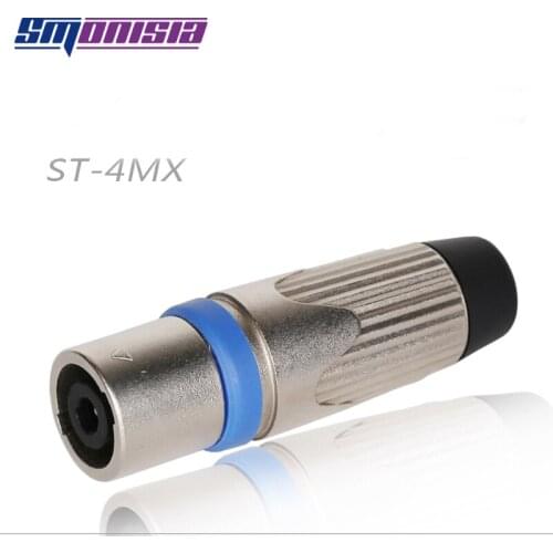 Smonisia 20pcs 4Pins Professional Speaker Plug Female Connector Professional Speaker Plug Audio Metal High Power Socket