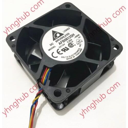 Delta Electronics AFB0612SH DC 12V 0.32A 60x60x25mm 4-Wire Server Cooling Fan