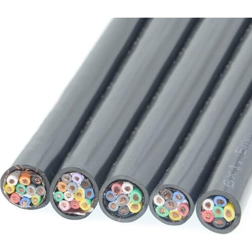 Free shipping 5M pure copper 0.3 0.5 0.75 1square 10 core RVVP Shielded Cable for Audio, inverter and , alarms signal wire sound