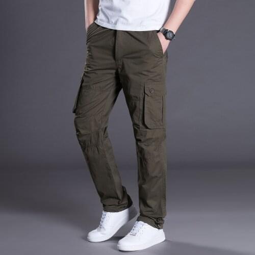 New 2018 Spring Autumn Cargo Tactical Pants For men Casual Loose Style Multi Pocket Military Army Trousers Plus size 3xl