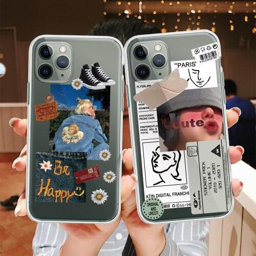 David Cute angel Phone Case For iPhone 12 Mini 11 Pro XS Max 5S SE 2020 X XR 6 6S 7 8 Plus Transparent Soft Silicone Phone Cover