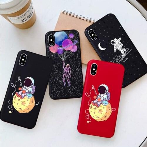 JAMULAR Space Moon Phone Case For iPhone SE 2020 11 Pro XS MAX X XR 7 8 6s Plus Planet Star Soft TPU Silicone Back Cover Fundas